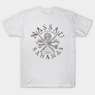 Nassau, Bahamas, Pirate Skull & Crossbones T-Shirt